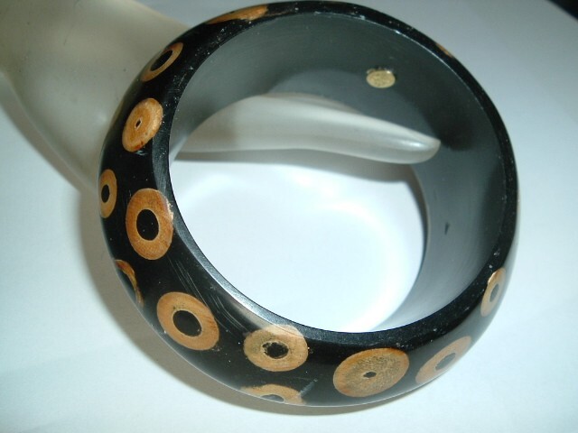 Vintage Kenneth Jay Lane KJL Bubbles Black Gold R… - image 3