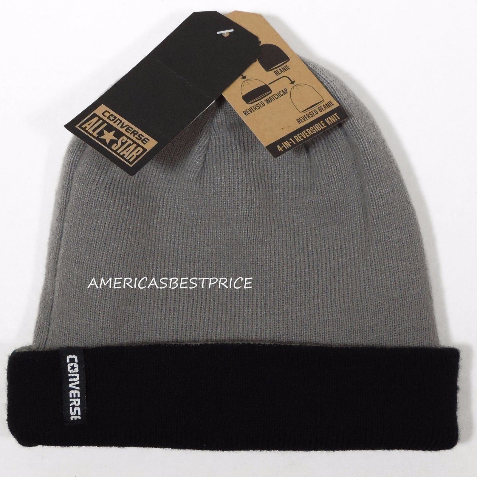 CONVERSE ALL STAR BRAND NEW MENS BEANIE HAT,4 IN 1 REVERSIBLE ONE SIZE,NWT. image 4