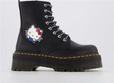 Dr. Martens x Hello Kitty 60TH Anniversary Black Platform Jadon