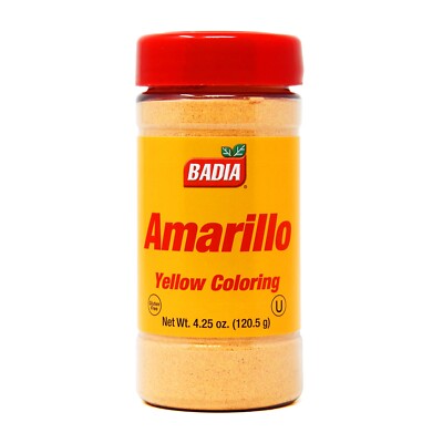 4.25oz Jar Badia Yellow Coloring/Food Seasoning/Powder/Amarillo/Color/rice/sazon
