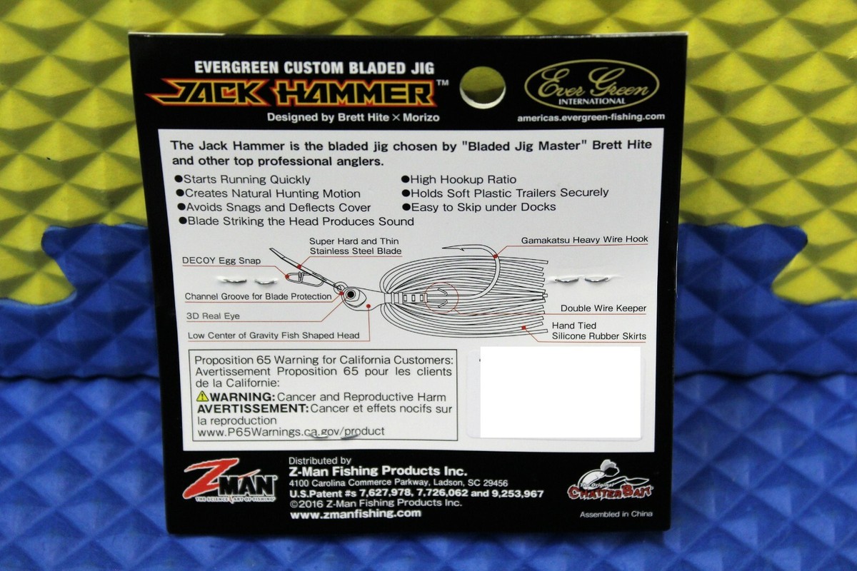 Z-MAN ChatterBait JackHammer 3/8 OZ CBJH38 Series CHOOSE YOUR