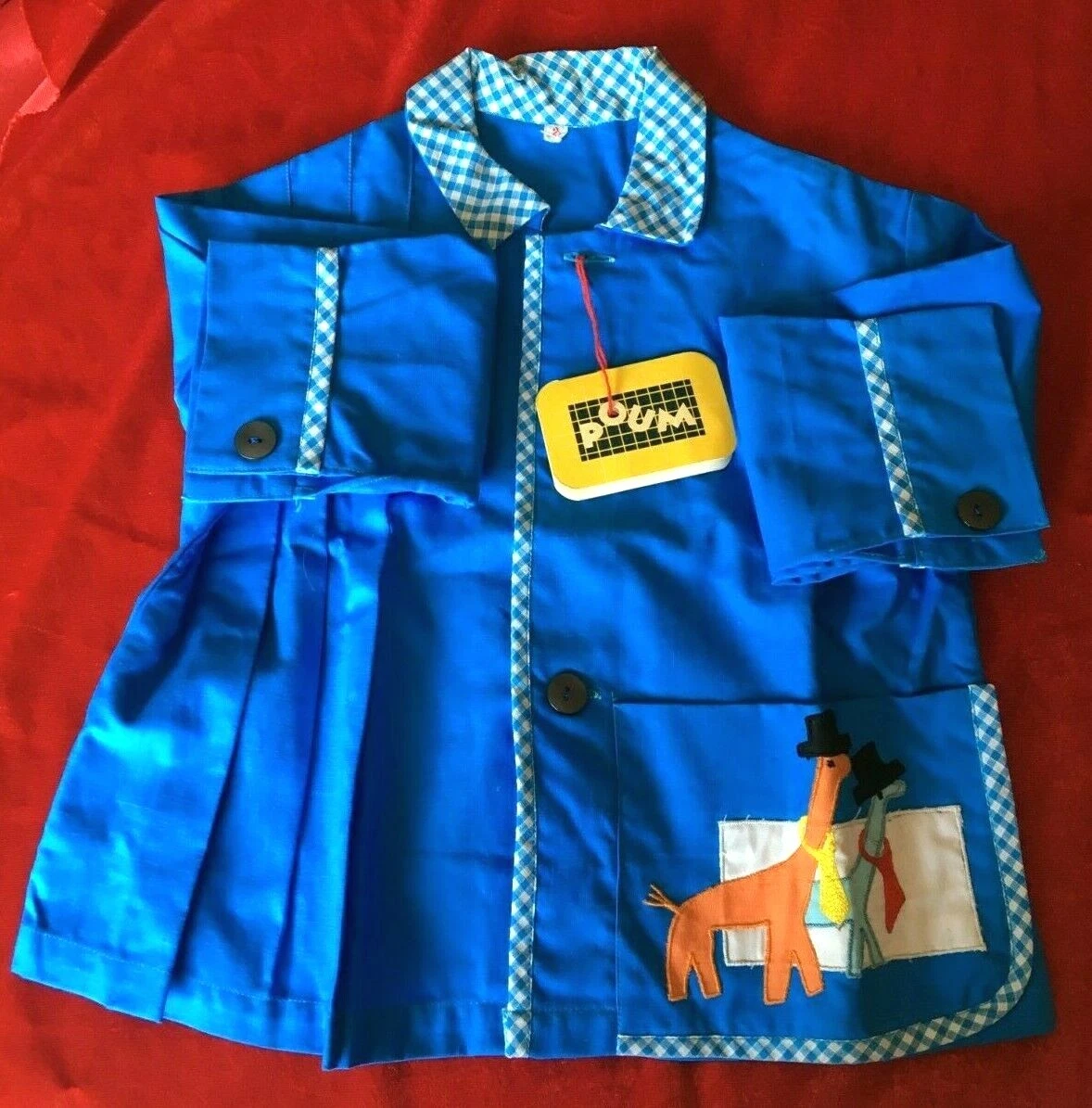 V tement enfant vintage ann e 60 Poum tablier broder eBay