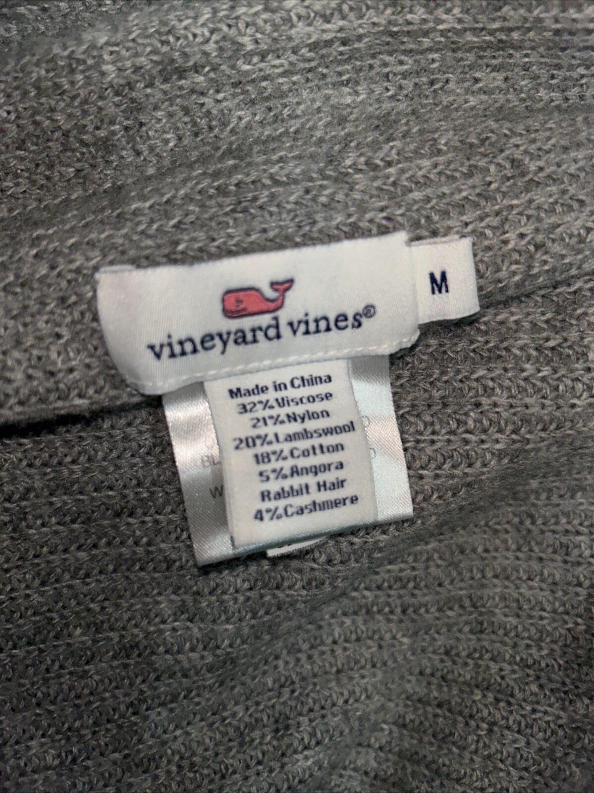 Vineyard Vines Wool/Angora Blend Long Sleeve Cardigan Sweater Size M