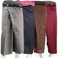 Thai Fisherman Pants Cotton Unisex Free Size Toray Sports Yoga Hippie Pants 1 Pc