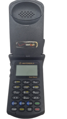 Motorola StarTAC ST 7868W Black Flip Cellular Phone Vintage Sold