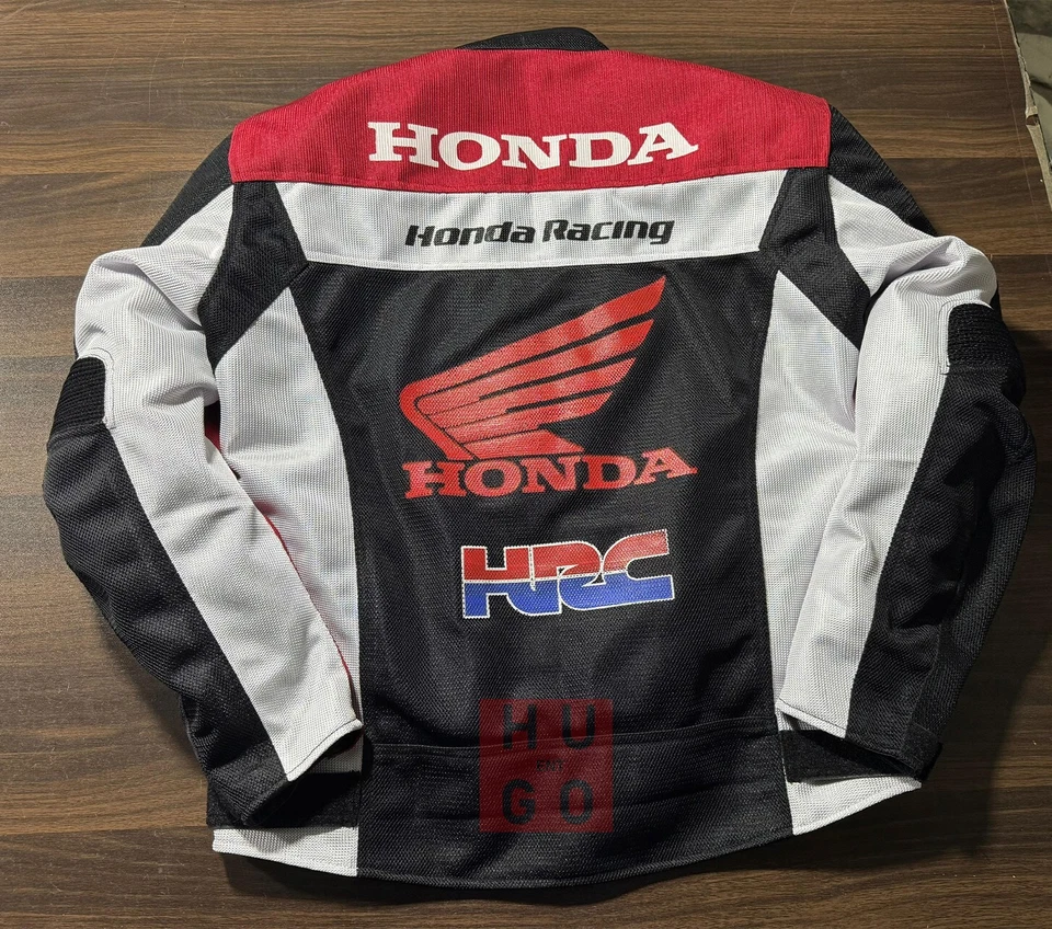 Chaqueta de tela de malla para hombre Honda Racing motocicleta moto motociclista Foto 3 de 4