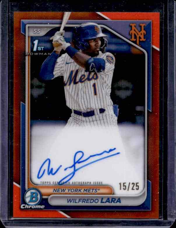 2024 Bowman Chrome Wilfredo Lara #CPA-WL Autograph Orange Refractor /25