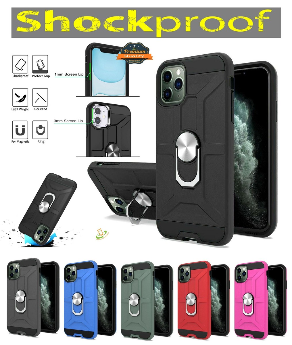 For Apple iPhone 11 Stand Kickstand Ring Holder [360° Rotating] Armor Case  Cover