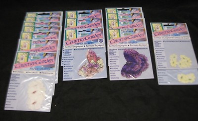 Amaco Country Garden 3D Paper Shapes Craft Rose Butterfly Art Collage Card Lot C