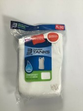 Boys Hanes White Tagless Tank XL 18-20 3 pack NEW 