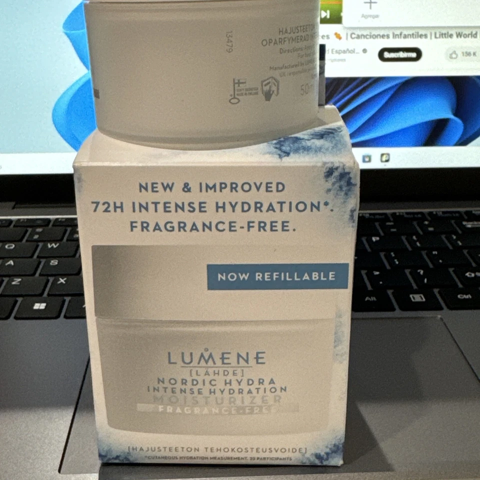 Bálsamo facial reponedor Lumene Nordic Hydra - 24 horas 1,7 oz U3 Foto 4 de 4