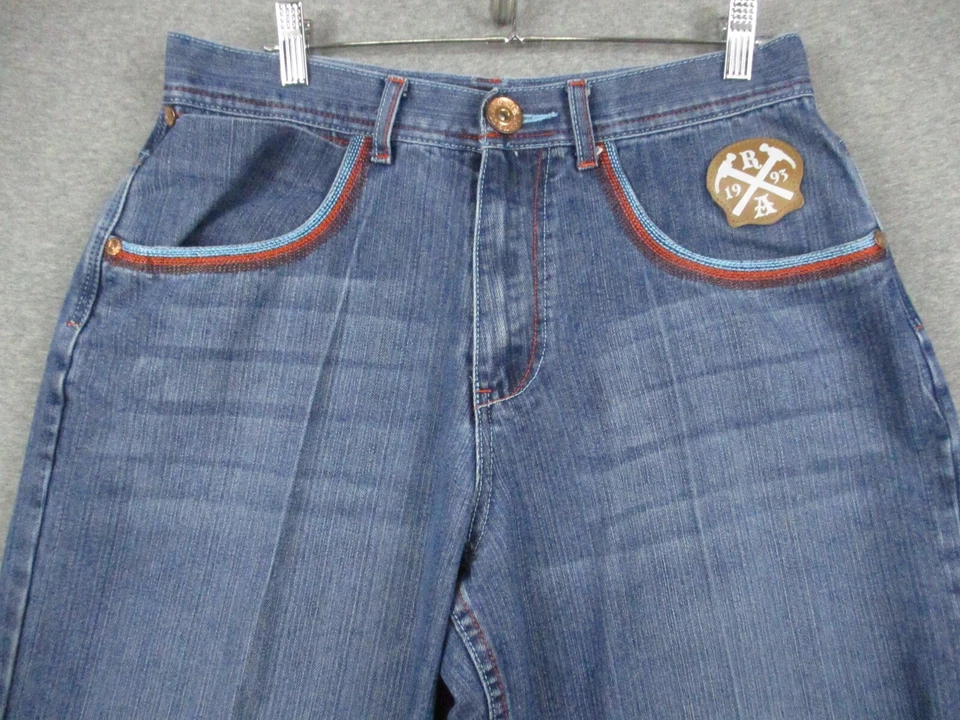 Red Ape Jeans 32x28 Men's Blue Baggy Loose Skater Hip Hop 90s Urban - Image 3 of 4