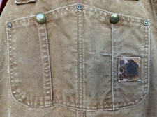 CARHARTT Double Knee Duck Canvas Brown Overalls Bibs Mens Size 44  x32  RO6 BRN