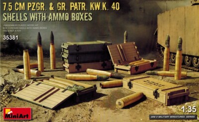 MiniArt 35381 7,5 cm PZGR & GR PATR KW.K. 40 - Shells with Ammo Boxes - 1:35