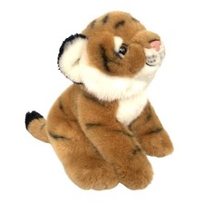 Toys R Us Realistic Tiger Cub Plush 2015 Sitting Stuffed Animal 9  