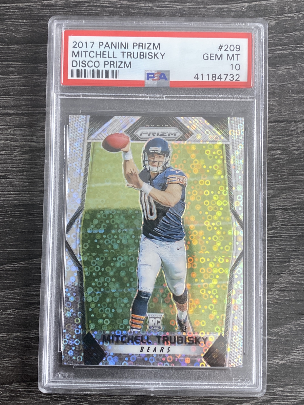 2017 Panini Prizm Mitchell Trubisky Disco Prizm PSA 10 Rookie