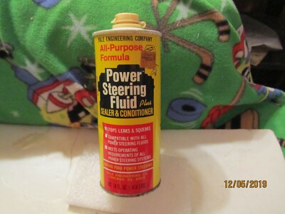 Power Steering Fluid 16 oz Pint Tin Can 1/8 Full Made by Yale Eng Co