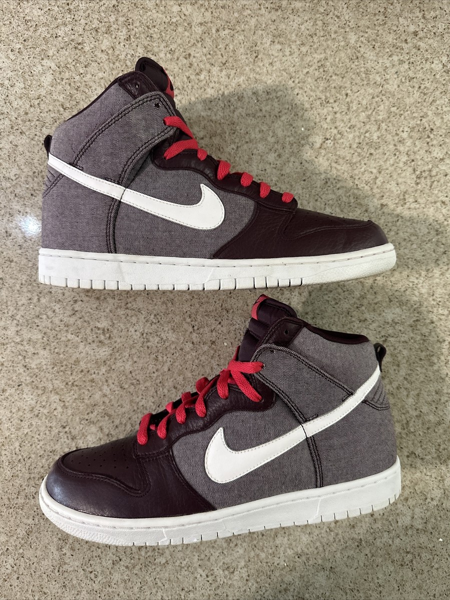 Nike Dunk High Red Mahogany (317982-607) Sb Burgundy White Nike Dunk High Red Mahogany (317982-607) Sb Burgundy White