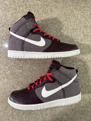 nike dunk high red mahogany