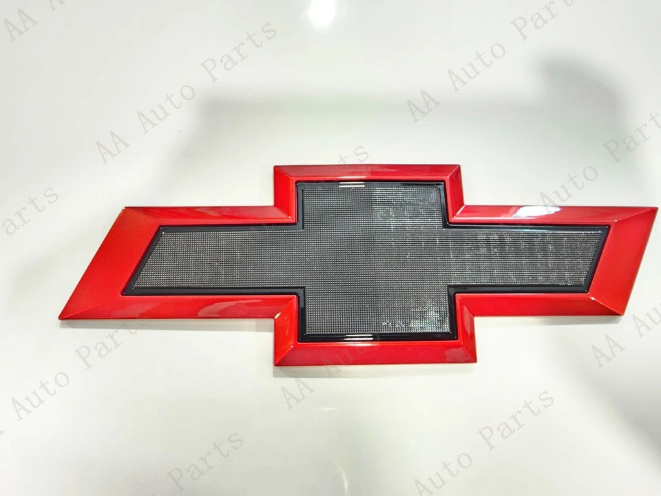 Emblema de gravata borboleta preta vermelha tampa da caçamba 2014-2023 Chevy Silverado 1500 2500HD 3500HD - Imagem 3 de 4