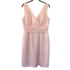 Eliza J New York Womens Size 12 Peachy Pink Satin Formal Evening Dress