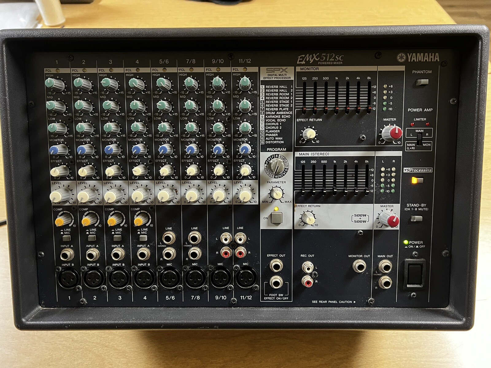 Yamaha EMX512SC 12 Channel 500 Watt Per Channel Powered Mixer eBay