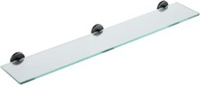 JQK Bathroom Glass Shelf Oil Rubbed Bronze, Tempered 30 Inch 1 Pack , Bronze