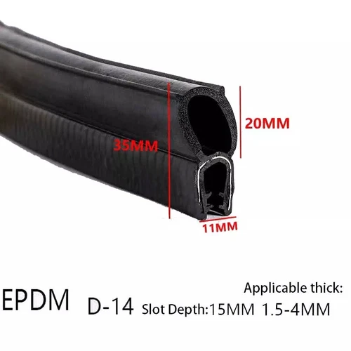 EPDM Rubber U-Shape Edge Trim Sealing Strip Car Door Guard Seal Edging Protector - Picture 56 of 64