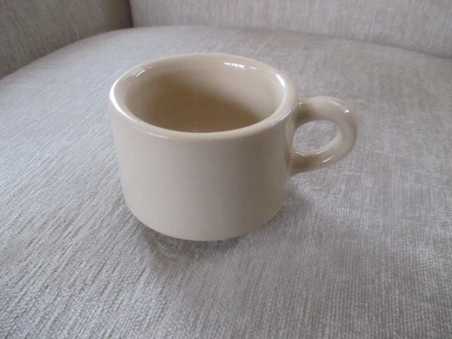 Vintage Beige Buffalo China Coffee Cup USA Restaurant Ware