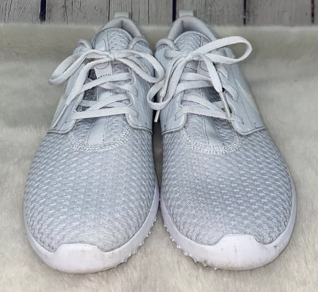 NIKE Womens Light Gray Metallic White Roshe G Golf Shoes CD6066