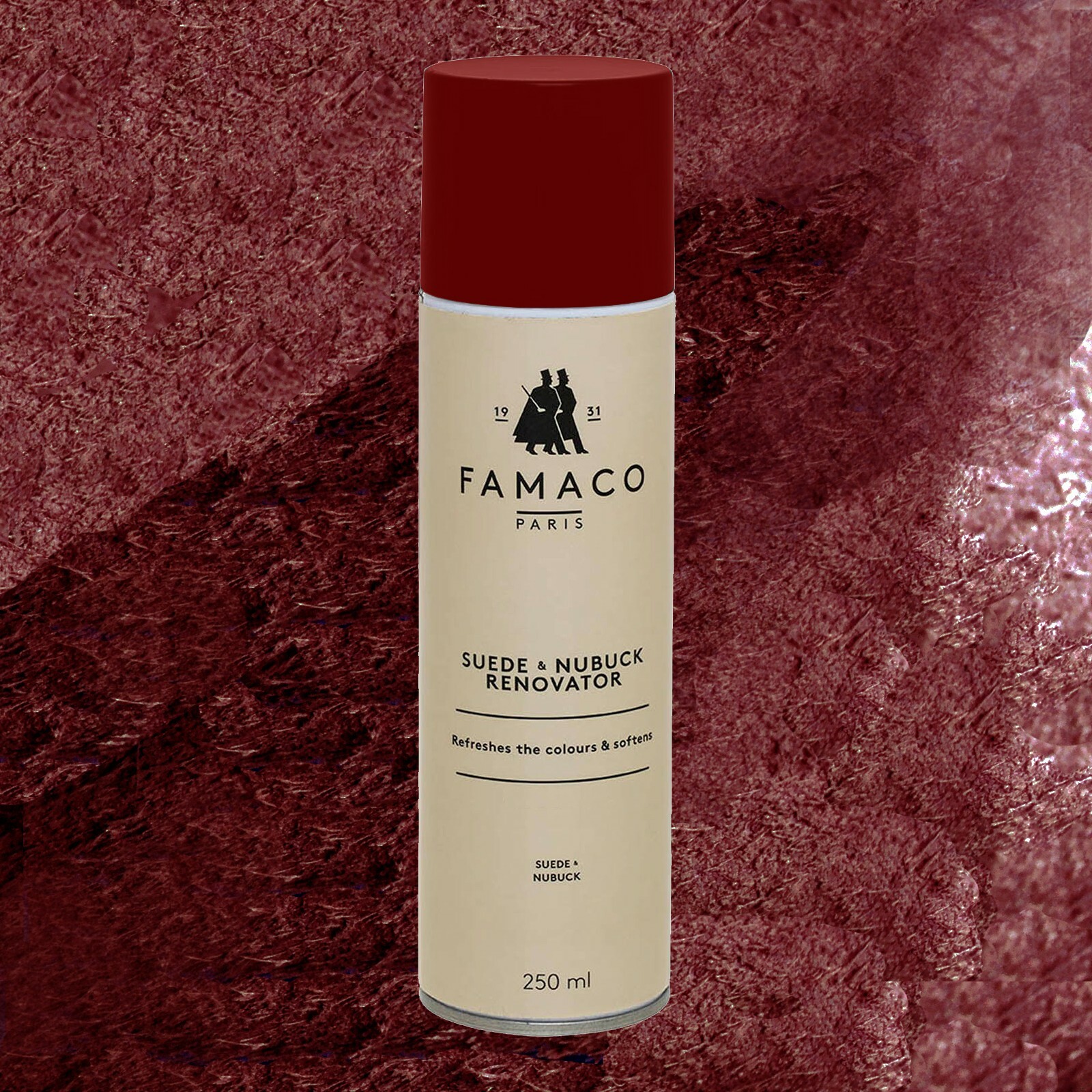 Famaco Suede & Nubuck Renovator Restore Colour Spray Dye Bag Shoe Care RED