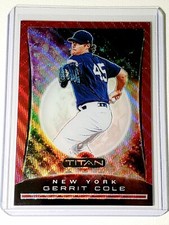 Gerrit Cole 2020 Panini Chronicles Titan Ruby Wave Prizm 128/199 #26 NY Yankees