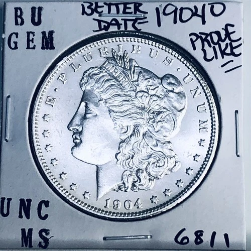 1904 O BU GEM MORGAN SILVER DOLLAR UNC MS+++ U.S. MINT RARE COIN 6811