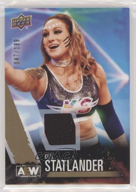 2021 AEW All Elite Wrestling Gold Memorabilia Kris Statlander #2 Rookie RC 0nn8