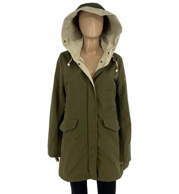 CAMEL ACTIVE Women Green Hooded Parka Jacket Coat Size EU 36 UK 8 US 6
