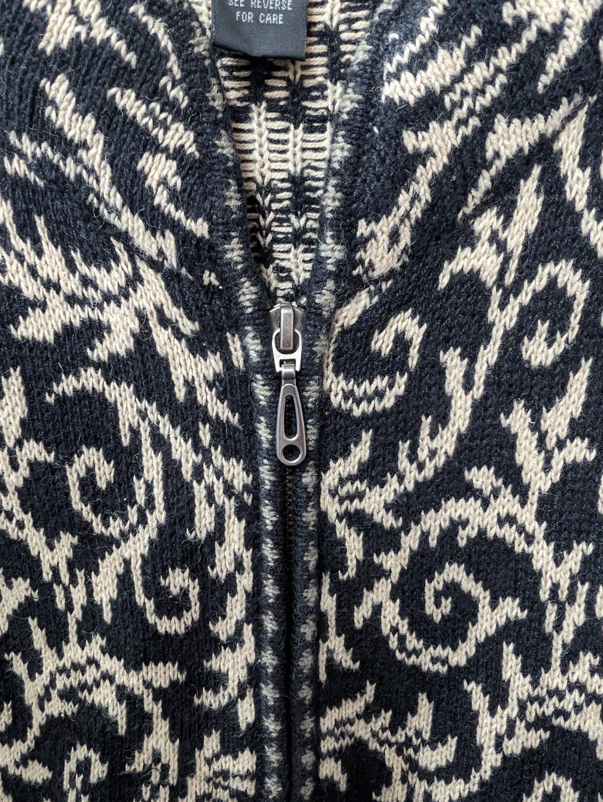 Nomadic Traders Black Tan Pattern Full Zip Cardig… - image 4