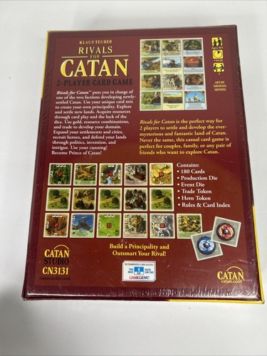 Rivals For Catan Deluxe 2-Player Game Card Game by Klaus Teuber - Picture 2 of 3