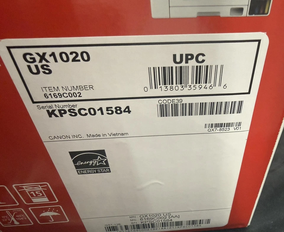 Canon MAXIFY GX1020 Wireless MegaTank Home & Office All-In-One Color Printer - Image 3 of 3