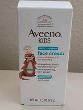 Aveeno Kids Daily Moisture Face Cream Oat Vitamin E & B5 Sensitive Skin 1.5 oz