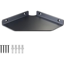 6 Inch Corner Shelf Wall Mounted Black Corner Shelf for Bathroom Organizer