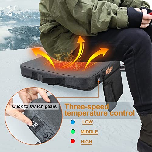 Portable Heated Seat Cushion, Memory Foam Heating Seat Pad for Outdoor - Picture 5 of 7