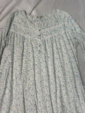 Vtg Izzy Toby Nightgown Granny Floral Lightweight Long Sleeve Cottagecore