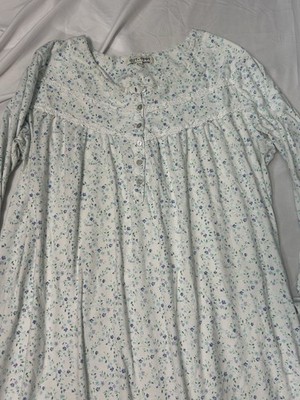 Vtg Izzy  + Toby Nightgown Granny Floral Lightweight Long Sleeve Cottagecore
