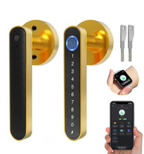 Smart Door Lock, 5-in-1 Indoor Electronic Fingerprint Keyboard Password Bluetoot