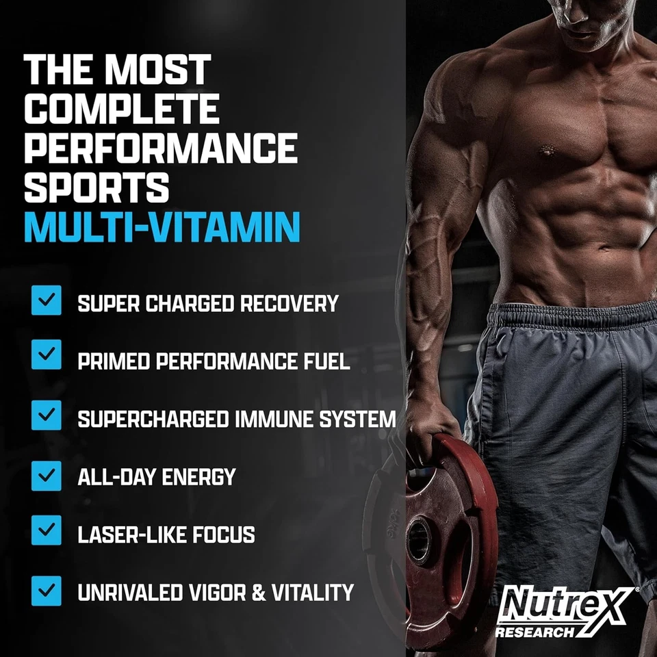 Multivitamínico deportivo completo Nutrex Research Vitadapt para hombres - 24 vitaminas,... Foto 4 de 4