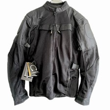 NWT Xelement Men Motorcycle Armored Mesh Riding Jacket Armor Black Size M⸻