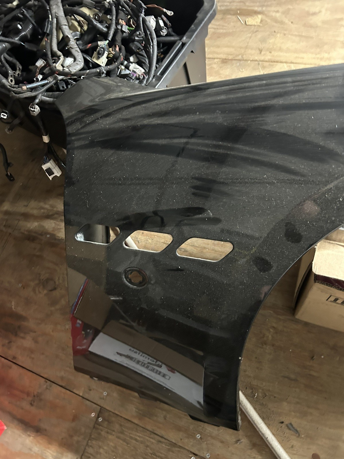 08-19 MASERATI GRANTURISMO FRONT RIGHT PASSENGER SIDE FENDER ASSEMBLY BLACK OEM