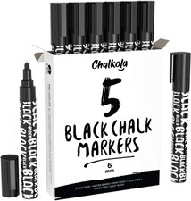 Black Chalk Markers - Liquid Dry Erase Marker Pens for Bistro, Chalkboards Signs