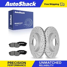 Front Drilled Slotted Brake Rotors Ceramic Pads for Nissan Sentra Cube