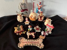 14 Dog Lover Christmas Ornaments - Mixed Variety of Dogs -Fabric, Ceramic, Etc